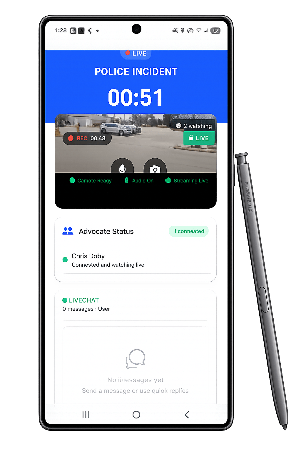 ByStander running on Galaxy S25